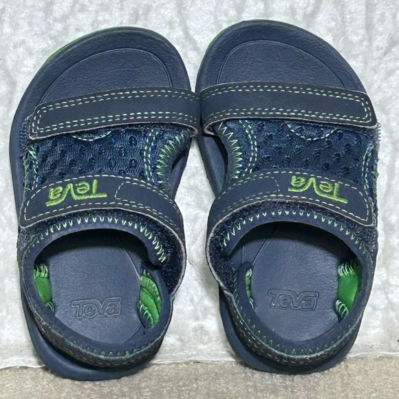Teva Toddler Kids Blue Psychone XLT Hook/Loop Closure Sport Sandal Shoes SZ US 4 - Picture 5 of 9